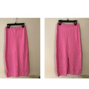 free people pink sweater-material pencil skirt